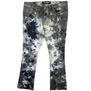 Valabasas Jeans Mens 38x34 Smoke Tie Dye Blast Straight Leg Rapper Celebrity